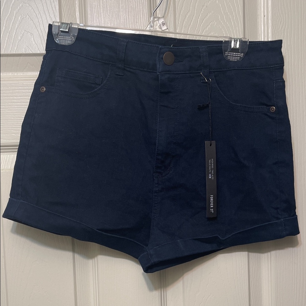 Forever 21 High Waist Navy Shorts